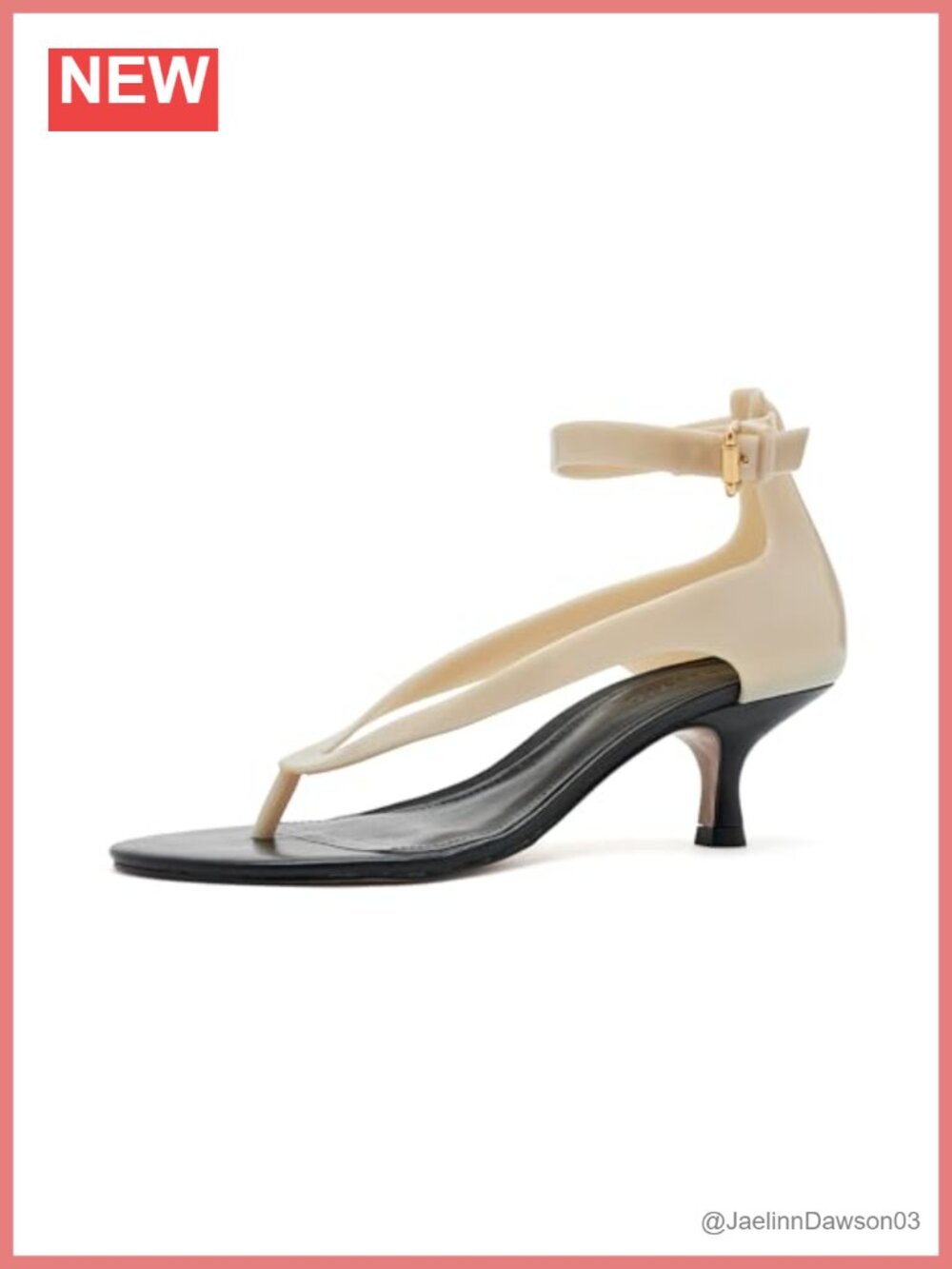 Chic Jelly Heel Sandals Open Toe Lace Up Kitten Heel PVC